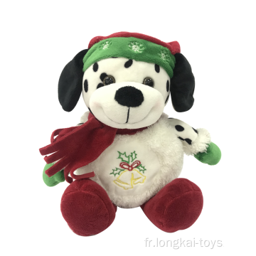 Joyeux Noël en peluche chien en peluche